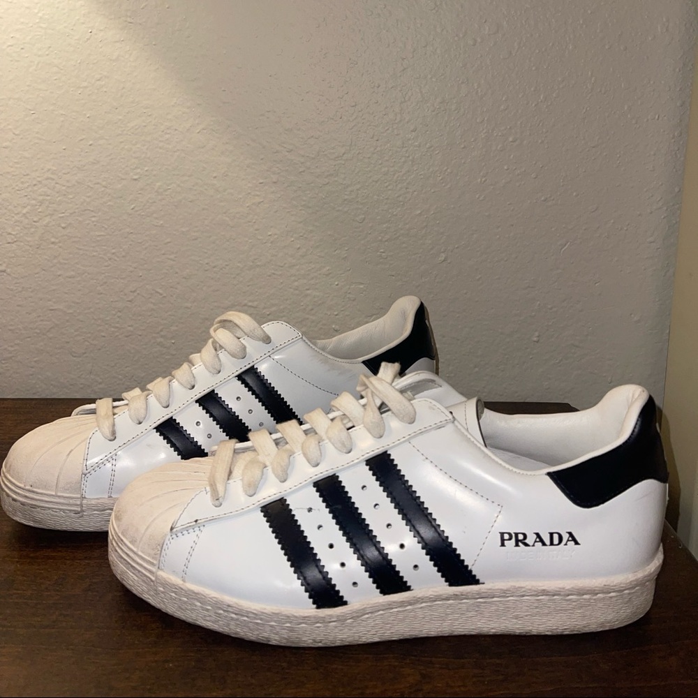 Prada x Adidas Superstar White Black